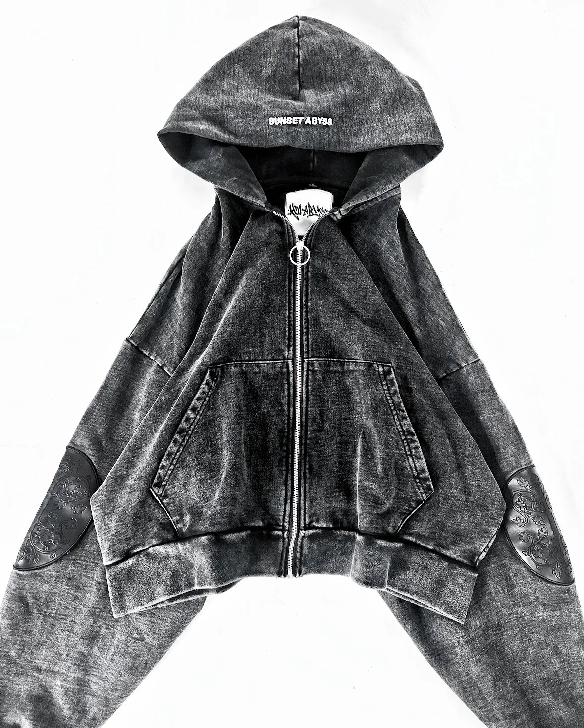 Leather Patch Essential Zip-Up