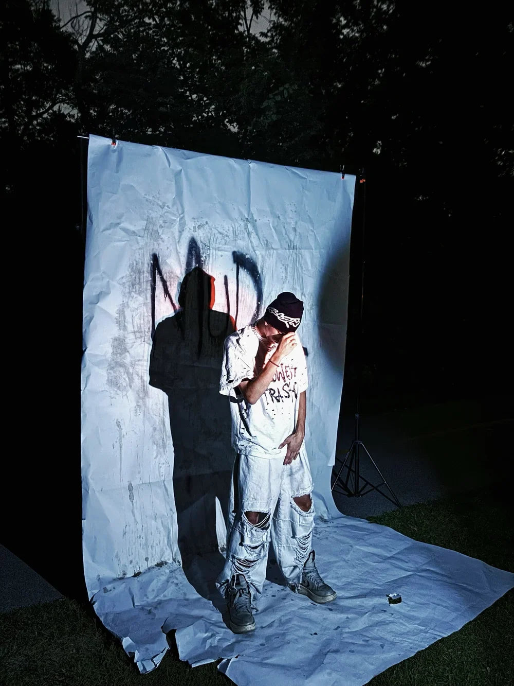 Destroyed Mud Denim Jeans