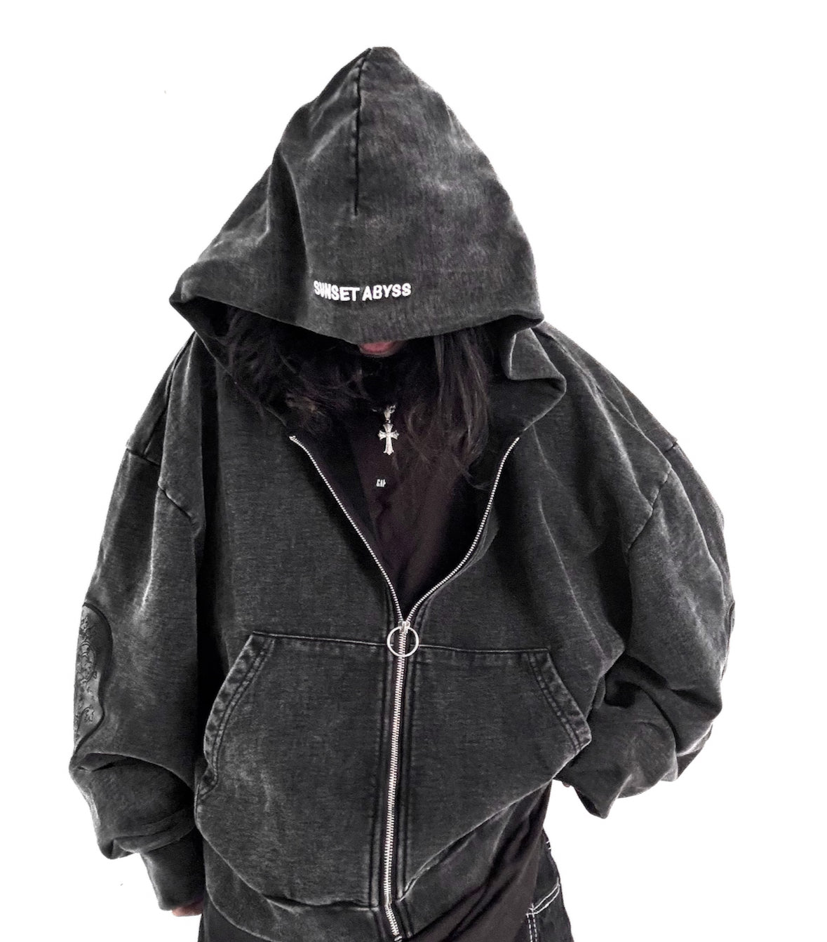 LEATHER PATCH ESSENTIAL ZIP-UP