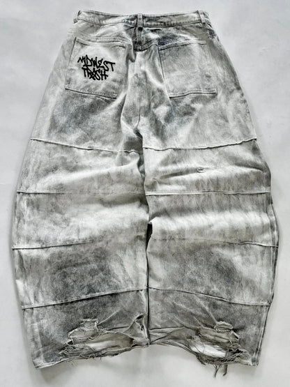 Destroyed Mud Denim Jeans