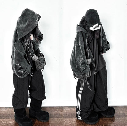 Leather Patch Essential Zip-Up