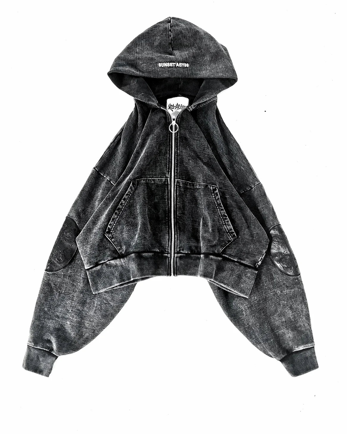 Leather Patch Essential Zip-Up